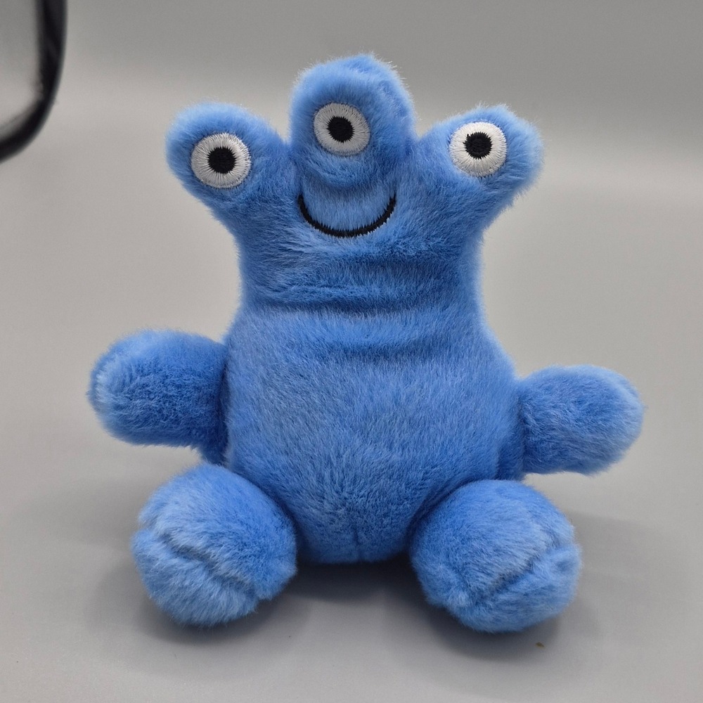 Aurora Palm Pals Meep Monster Blue Three Eyed Plush Stuffed Animal Toy 5 Inch